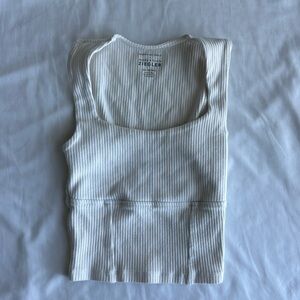 Squareneck Ribbed Tank Top